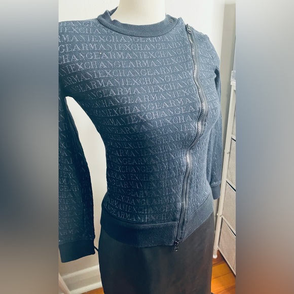 Armani Side Zipper All Over Logo Shirt/Jacket - Picture 10 of 13